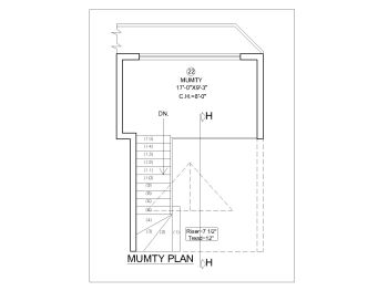3BHK House Design with Garage & Lounge Mumty Plan .dwg