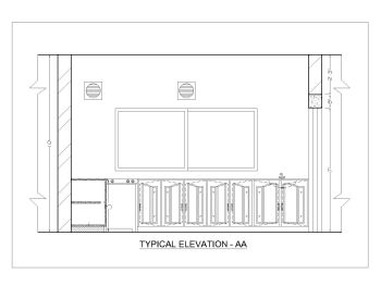 3BHK House Design with Garage & Lounge Typical Elevation .dwg_AA