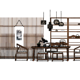 Rattan living room design skp