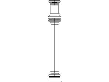 Traditional column_3D_12 .dwg drawing