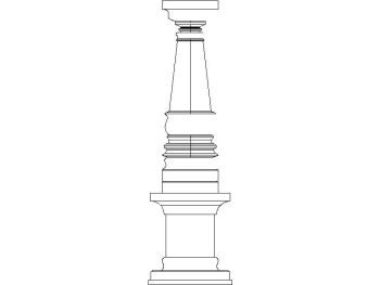 Traditional column_3D_3 .dwg drawing