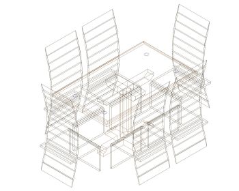 3D Moveable CAD Blocks of Pedestal Stool with Tables .dwg_13