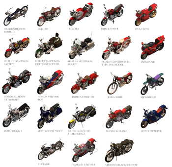 3DS Max Motorrad Kollektion