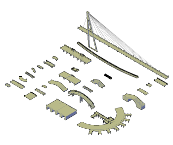 3D Bridges CAD collection DWG