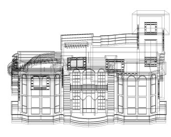 3 Dimensional Views of Multistoried Residence Building .dwg_16