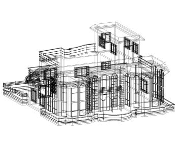 3 Dimensional Views of Multistoried Residence Building .dwg_18
