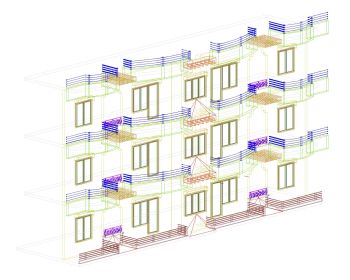 3D Balconies & Parapet Walls .dwg-2