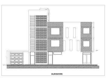 3 Level Family House Design Elevation  .dwg