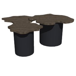 3 mushroom tables skp
