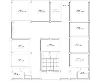 Загрузите этот план жилого дома размером 50'x50 ', доступный в версии Autocad 2017.