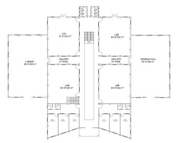 Download this educational building plan of dimension 210'x168' available in Autocad version 2017.