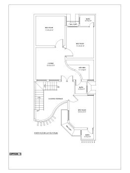 42' x 60' Duplex House Design First Floor Plan .dwg_1