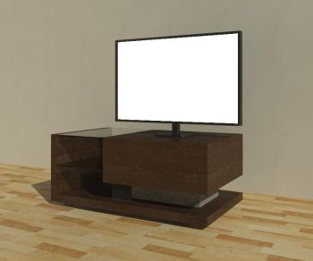 43 Inches TV Flat Stand Revit Family