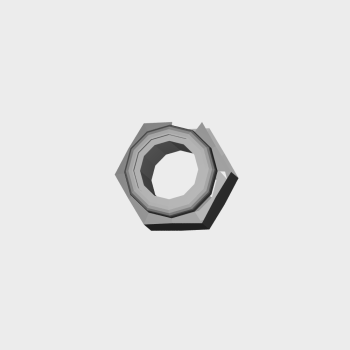 43mm Hexagon Shaped Nut STL Drawing