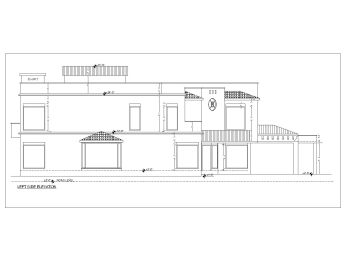 4BHK House Design with Car Porch Elevation .dwg_2