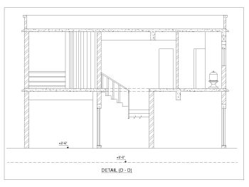 4BHK House Design with Car Porch Section .dwg_3
