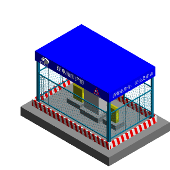 4 Electric box protective shed revit family