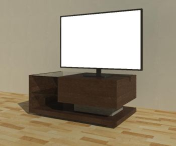50 Inches TV Flat Stand Revit Family