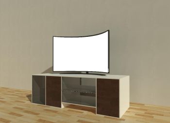 55 Inches Curve TV Revit Family