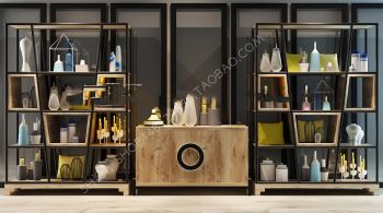 Cabinet and shelves 3ds max