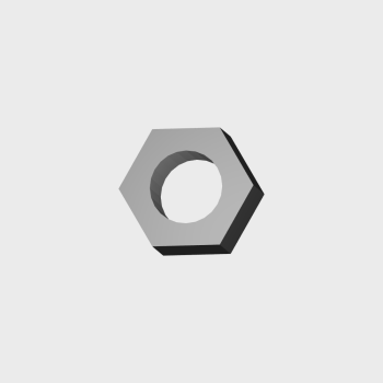 58mm Hexagon Shaped Nut STL Drawing