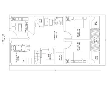 Download this residential house plan of dimension 25'x45' available in Autocad version 2017.