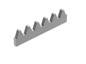 rack spur rectangular obj model