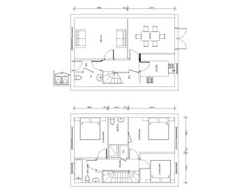 Download this residential house plan of dimension 6.8mx9.9mavailable in Autocad version 2017.