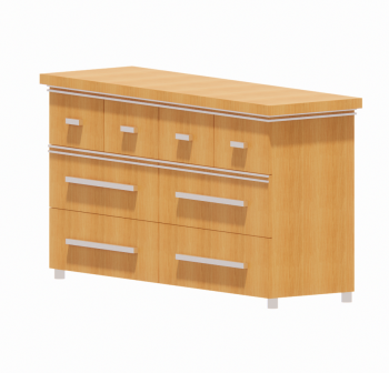 6 Drawers Dresser revit model
