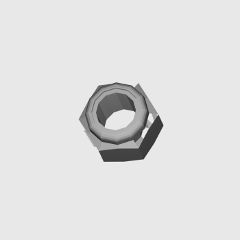 73mm Hexagon Shaped Nut STL Drawing