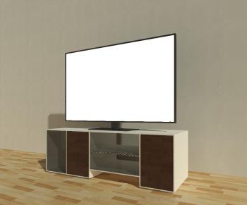 75 Inches TV Flat Stand Revit Family