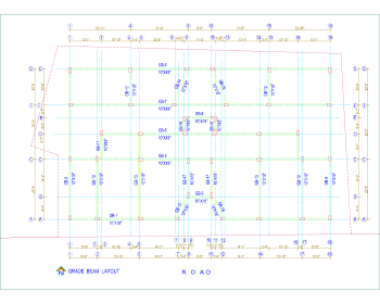 7- STORIED RESIDENCE GREAD BEAM  LAYOUT .dwg drawing