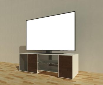 85 Inches TV Flat Stand Revit Family