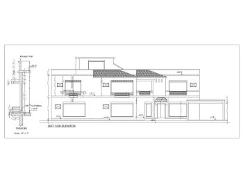 8BHK House Design with 3 Car Garage Elevation  .dwg_3