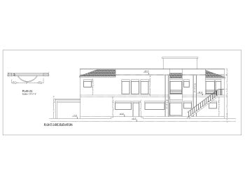 8BHK House Design with 3 Car Garage Elevation  .dwg_4
