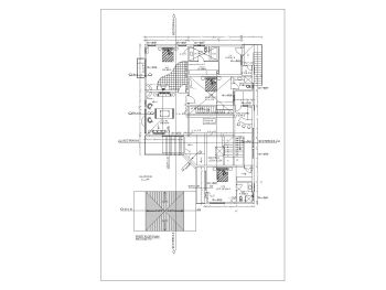 8BHK House Design with 3 Car Garage First Floor Plan  .dwg
