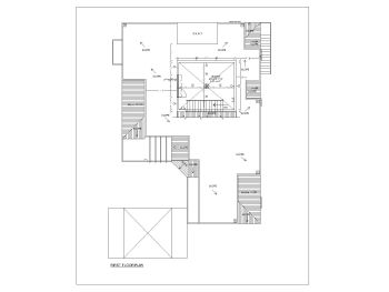 8BHK House Design with 3 Car Garage Mumty Floor Electrical Plan  .dwg
