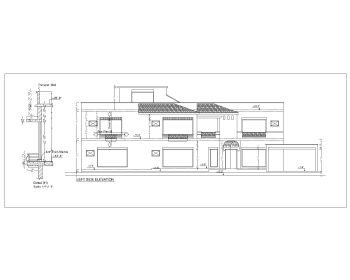8 BHK House with 3 Car Garage Design Elevation .dwg_2