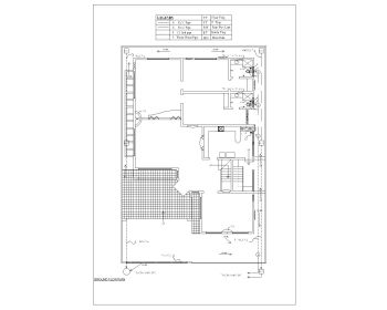 8 BHK House with 3 Car Garage Design Ground Floor Plan .dwg