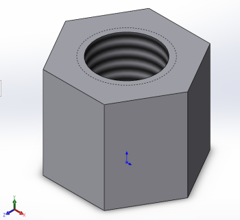 8mm Threaded Nut Solidworks model
