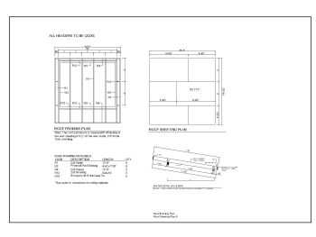 8 x 10 Wooden Shed Design Roof Framing Plan .dwg