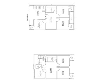 Download this residential house plan of dimension 21'x50' available in Autocad version 2017.