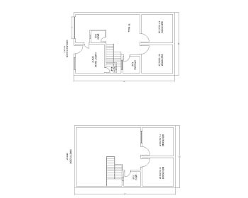 Download this residential house plan of dimension 26'x42' available in Autocad version 2017.