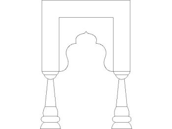 Traditional Arch .dwg drawing