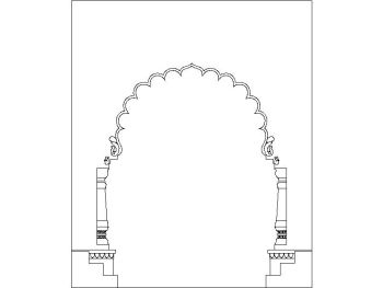 Traditional Arch_13 .dwg drawing