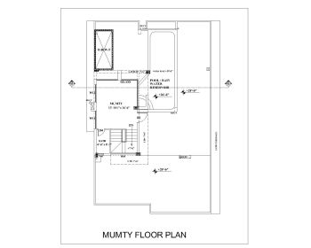 Diseño de casa dúplex de estilo asiático Plano de planta Mumty .dwg
