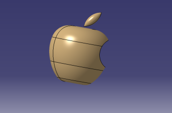 3d apple logo.catpart 