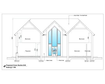 Australian Style House Architectural Design Cross Section B .dwg 
