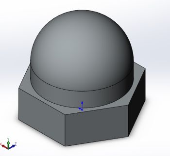 Acron Nut Solidworks model