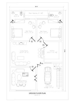 African Style Interior Layout Plan .dwg_4